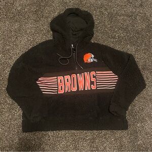 NFL Cleveland Browns Brown and Orange Cozycore Women's sherpa jacket